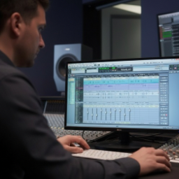 Звукорежисер робить зведення та мастеринг процес створення хіта